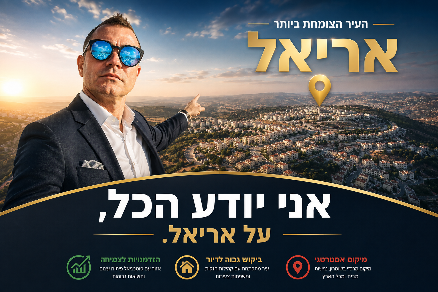 אריאל — העיר הצומחת ביותר ביהודה ושומרון