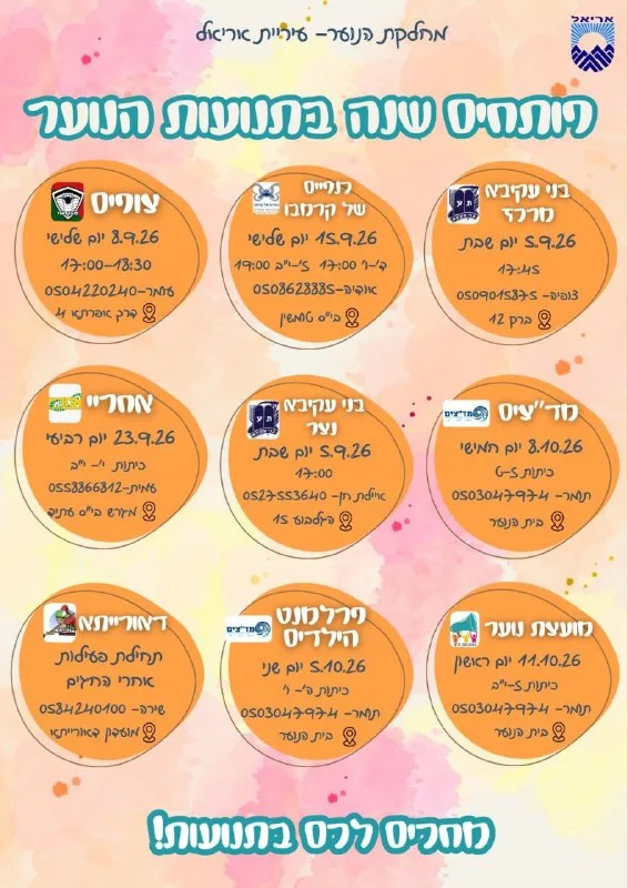 פותחים שנה בתנועות הנוער באריאל!👏